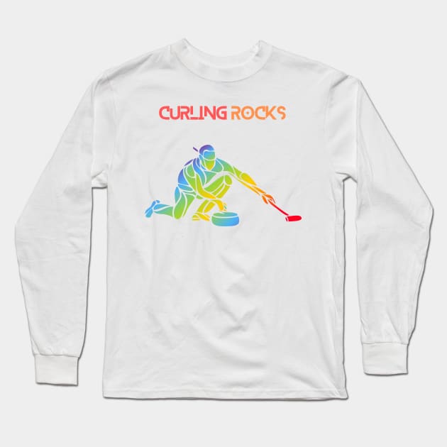 Curling rocks Long Sleeve T-Shirt by smkworld